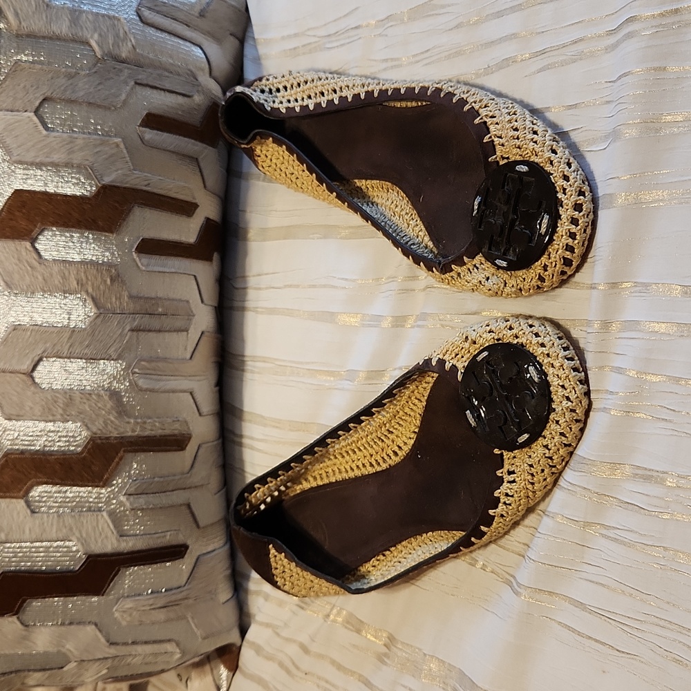 Crochet Tory Burch Reva flats 10M - Picture 2 of 6